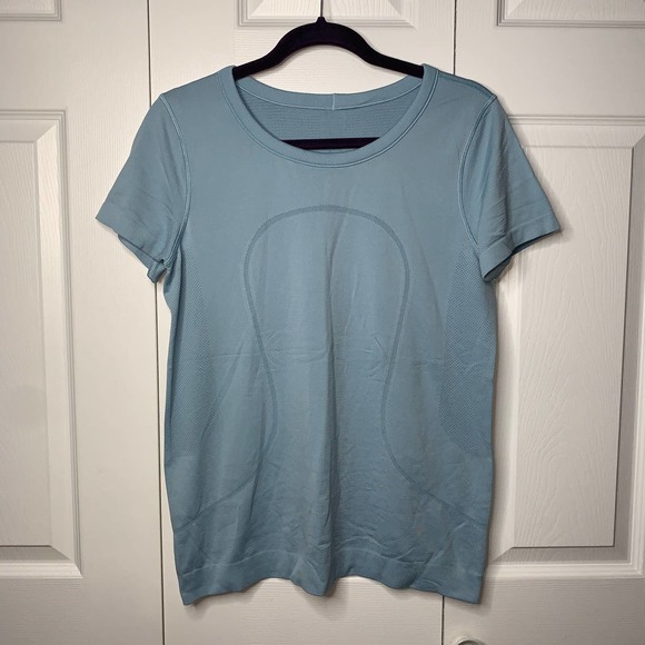 lululemon athletica Tops - Lululemon Light Blue Swiftly Tech Tee 8